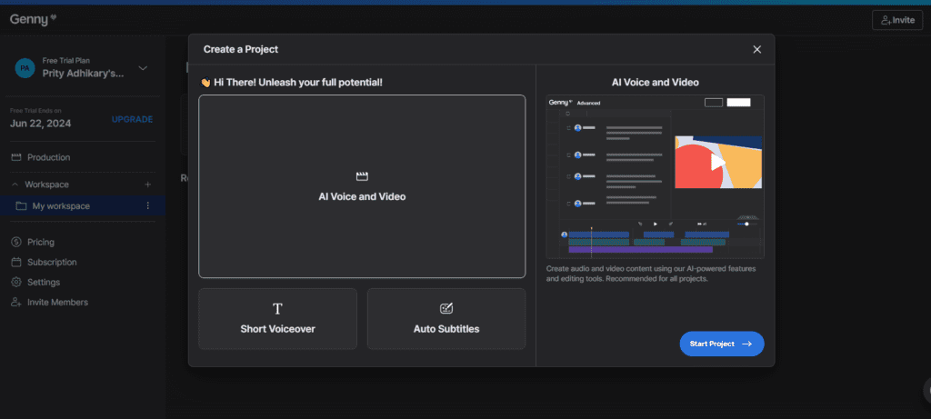 lovo ai project page