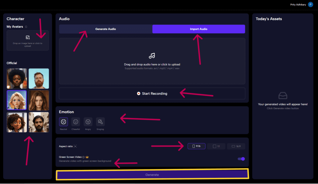 How to use VisionStory AI