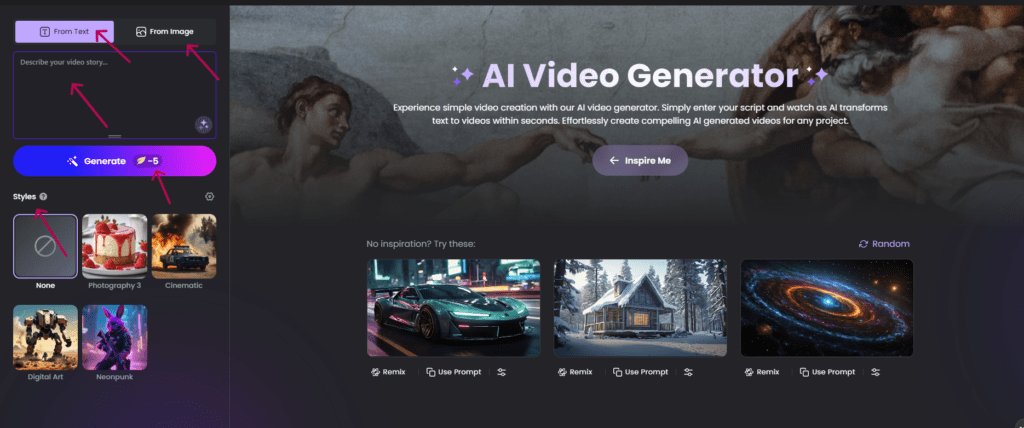 Fotor AI Video Generator