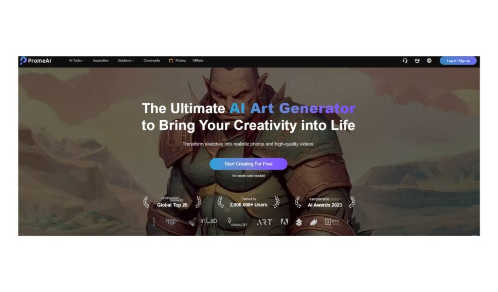 Free AI art generator Prome AI