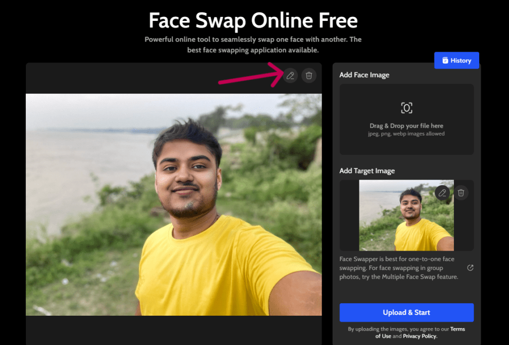 Faceswapper AI editing