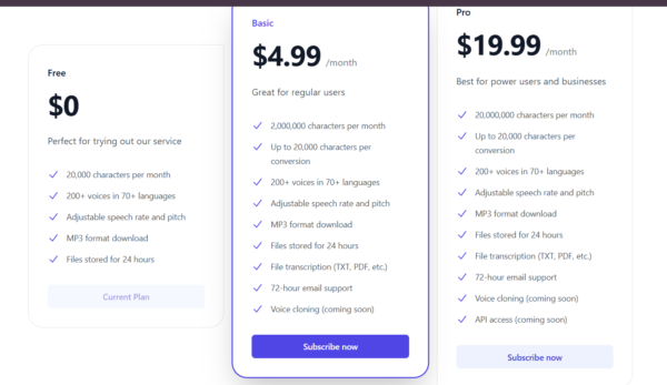 Love Voice AI Pricing and Plans