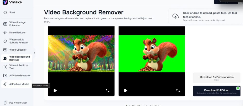 How to use Vmake AI video background change